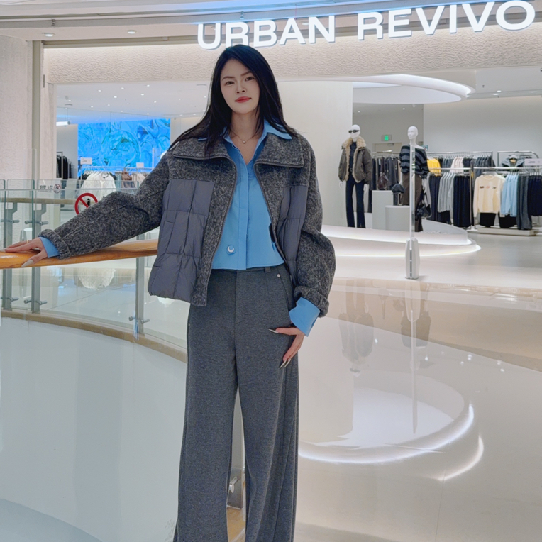 soodyoow常规款保暖短外套短款拼接休闲羽绒外套0706