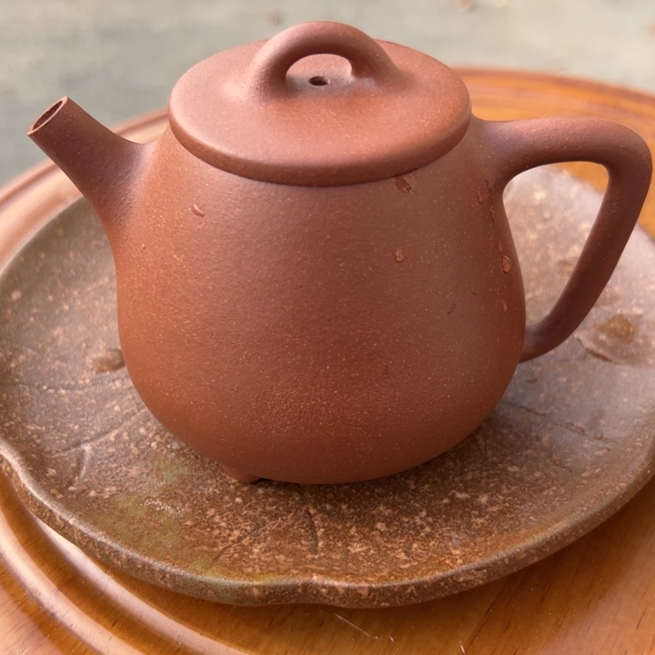 茶壶紫砂红将坡高石瓢260cc
