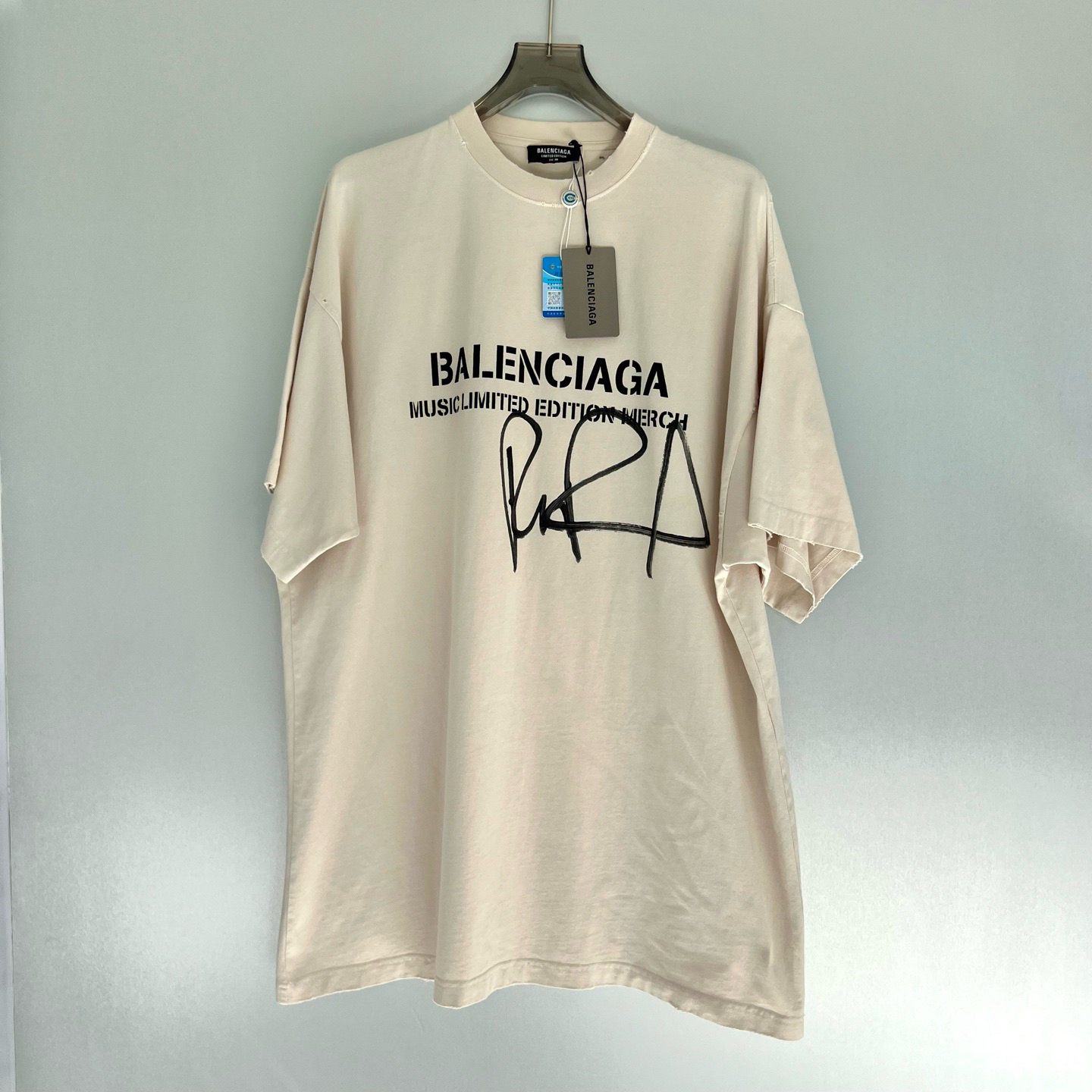 未使用 Balenciaga/巴黎世家 x Rupaul 米色限量短袖/3码（北京）