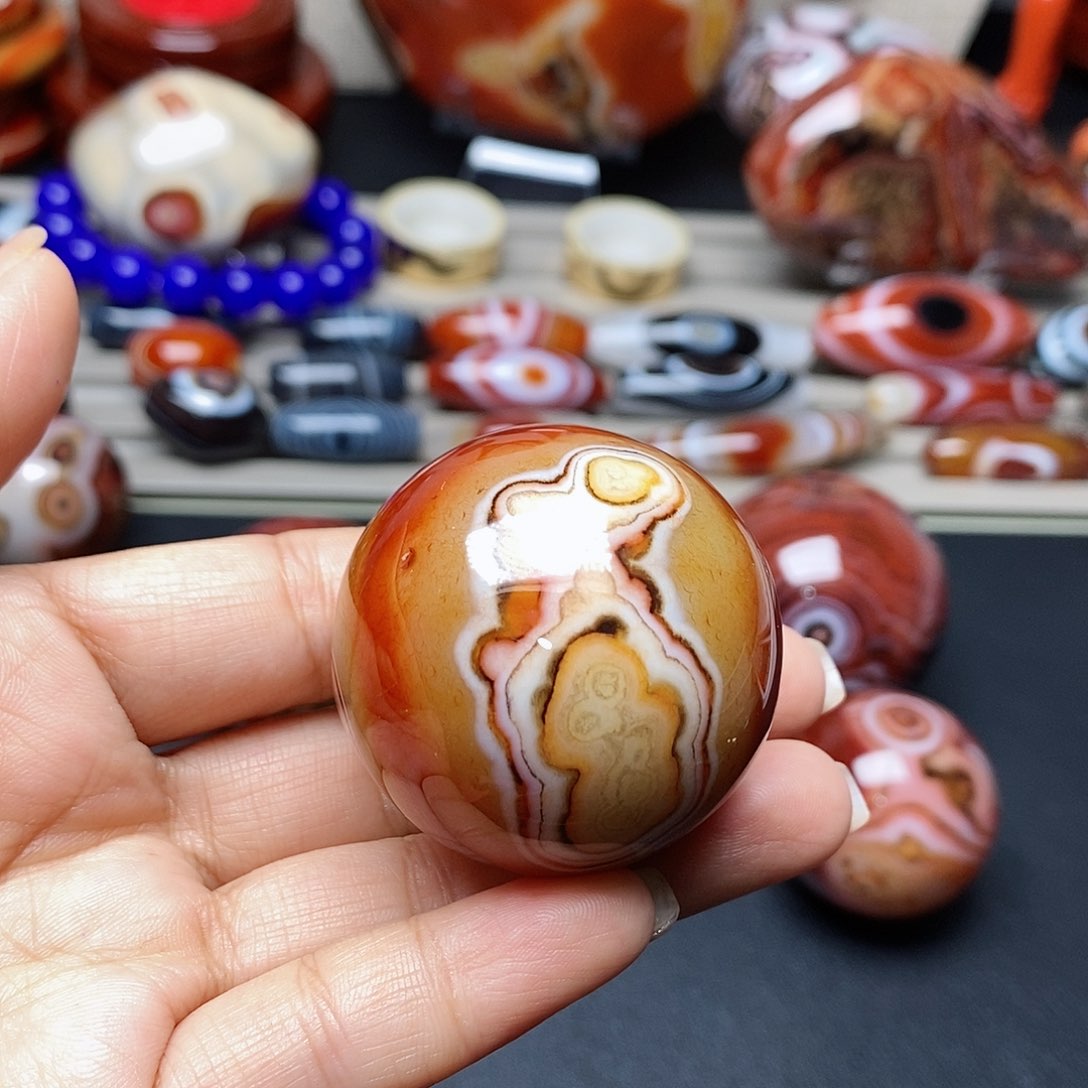 玛瑙/玉髓7未镶嵌煤*灯