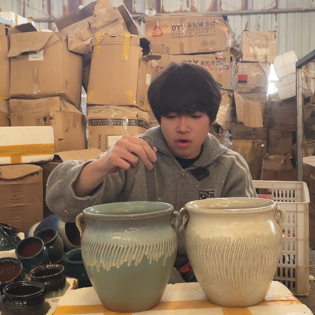 红陶宜兴紫砂花盆