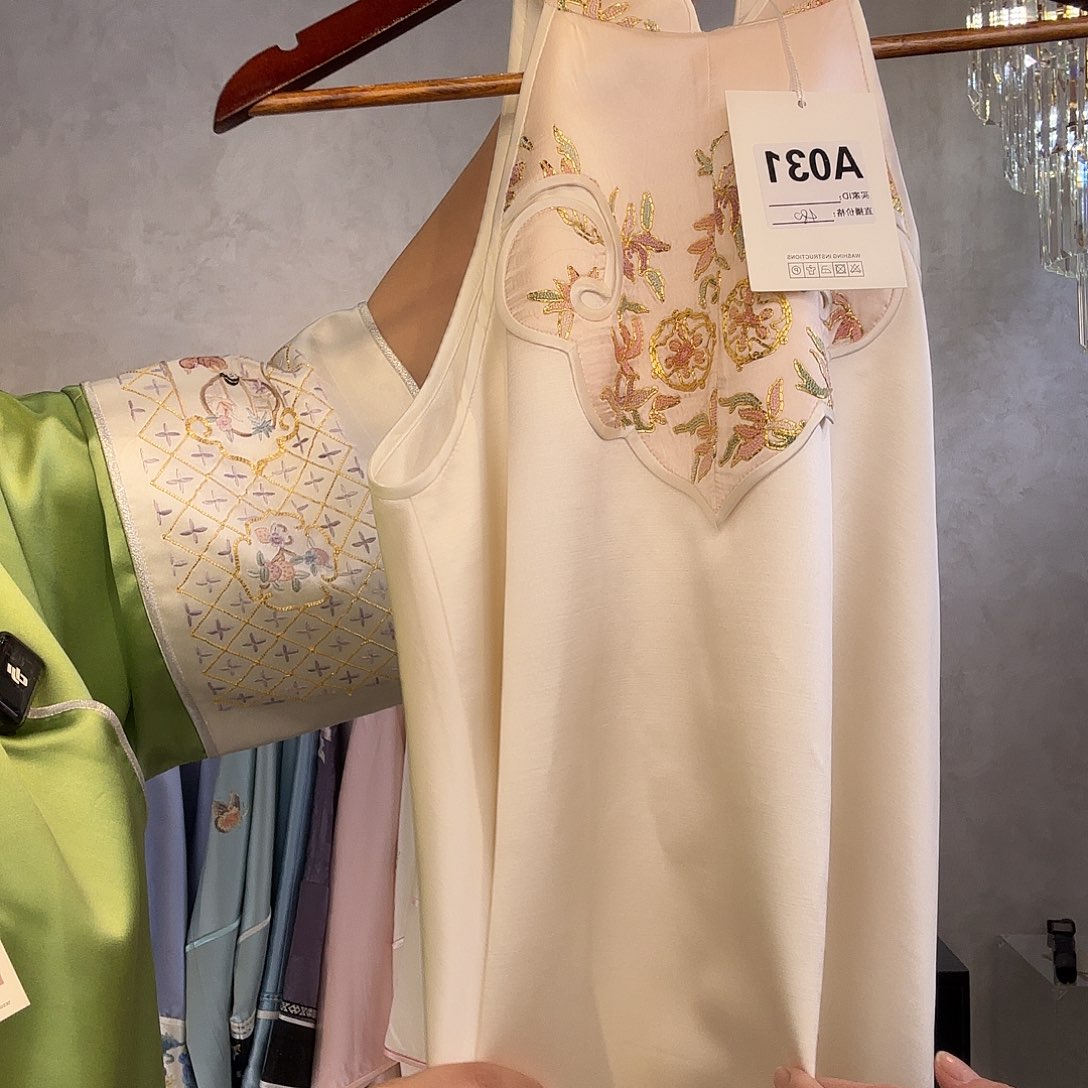 丝毛缎苏绣头苏绣连衣裙031