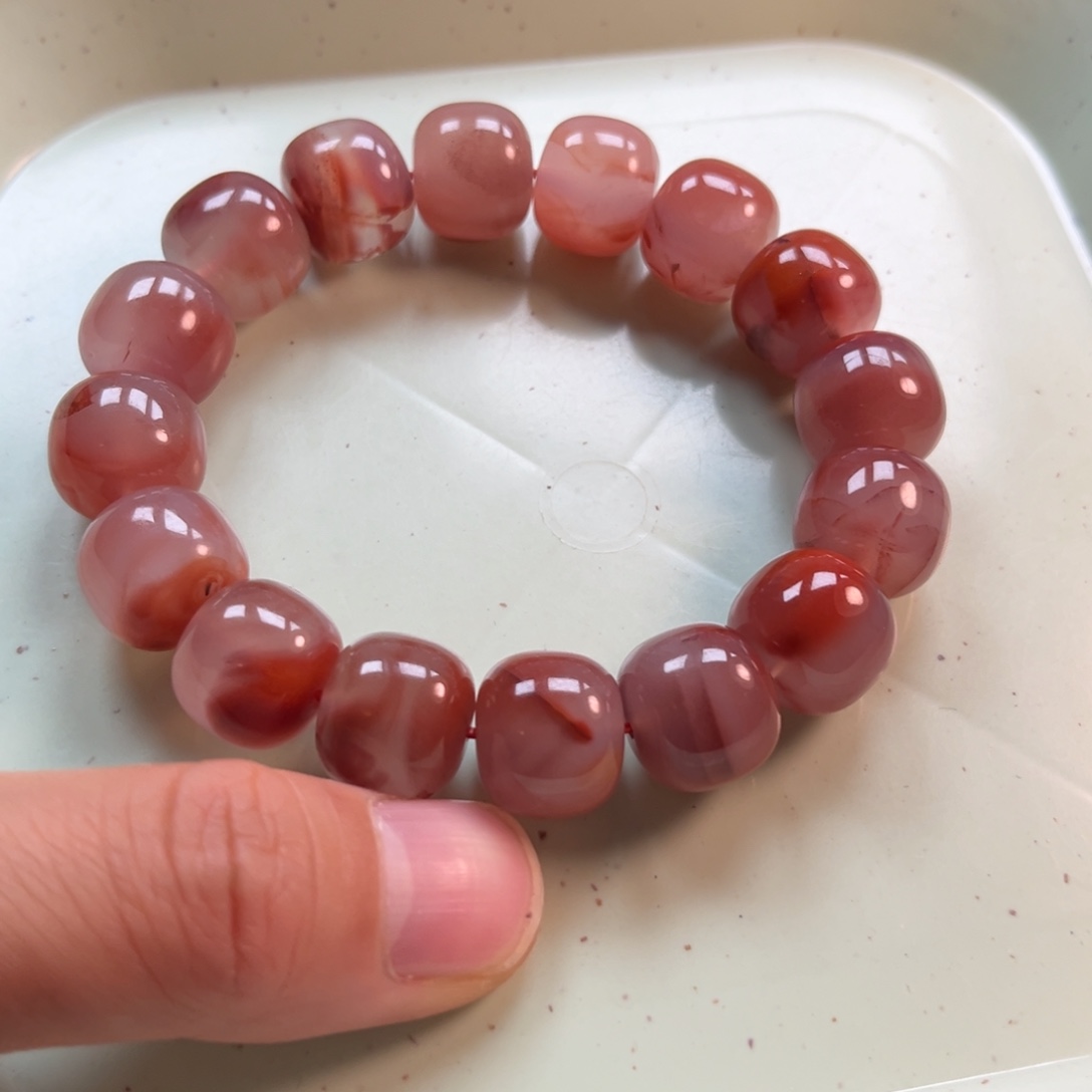 南红玛瑙手串14mm未镶嵌
