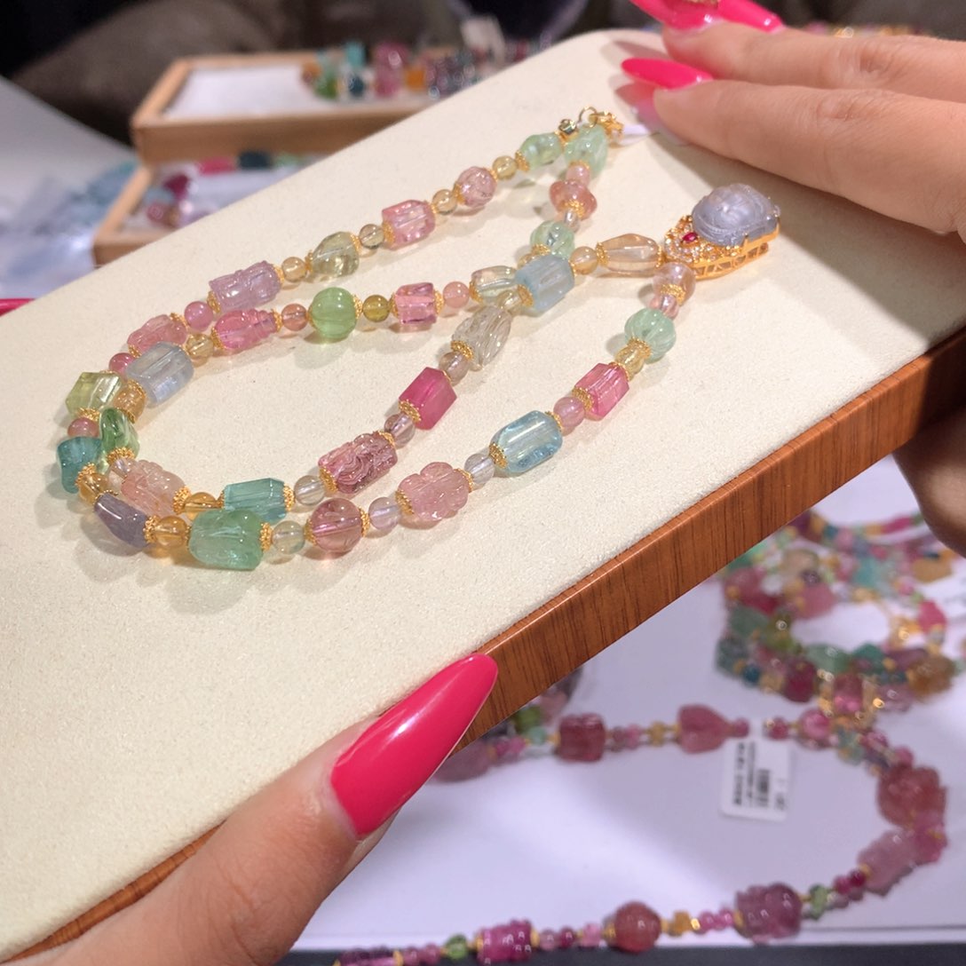 18K金镶嵌高货传家宝多宝碧玺碧玺