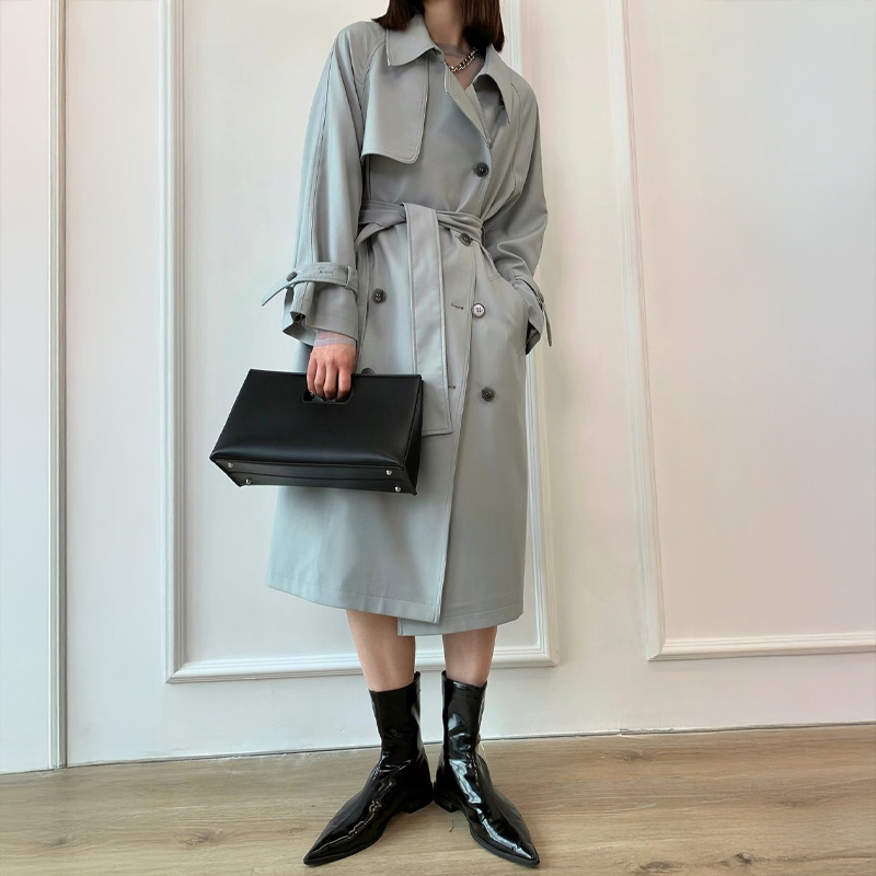 AUDREYWANG小众解构插肩风衣7628