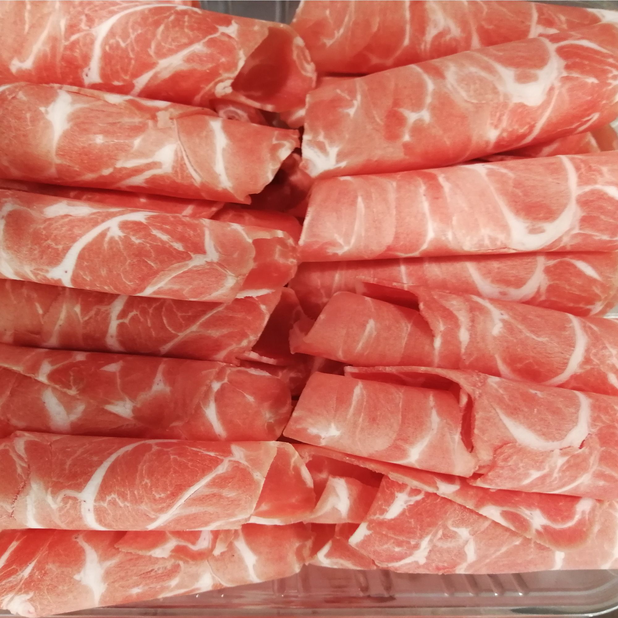 石家庄同城小时达内蒙羔羊肉卷谷饲肥牛肉卷原切不调理2盒900克