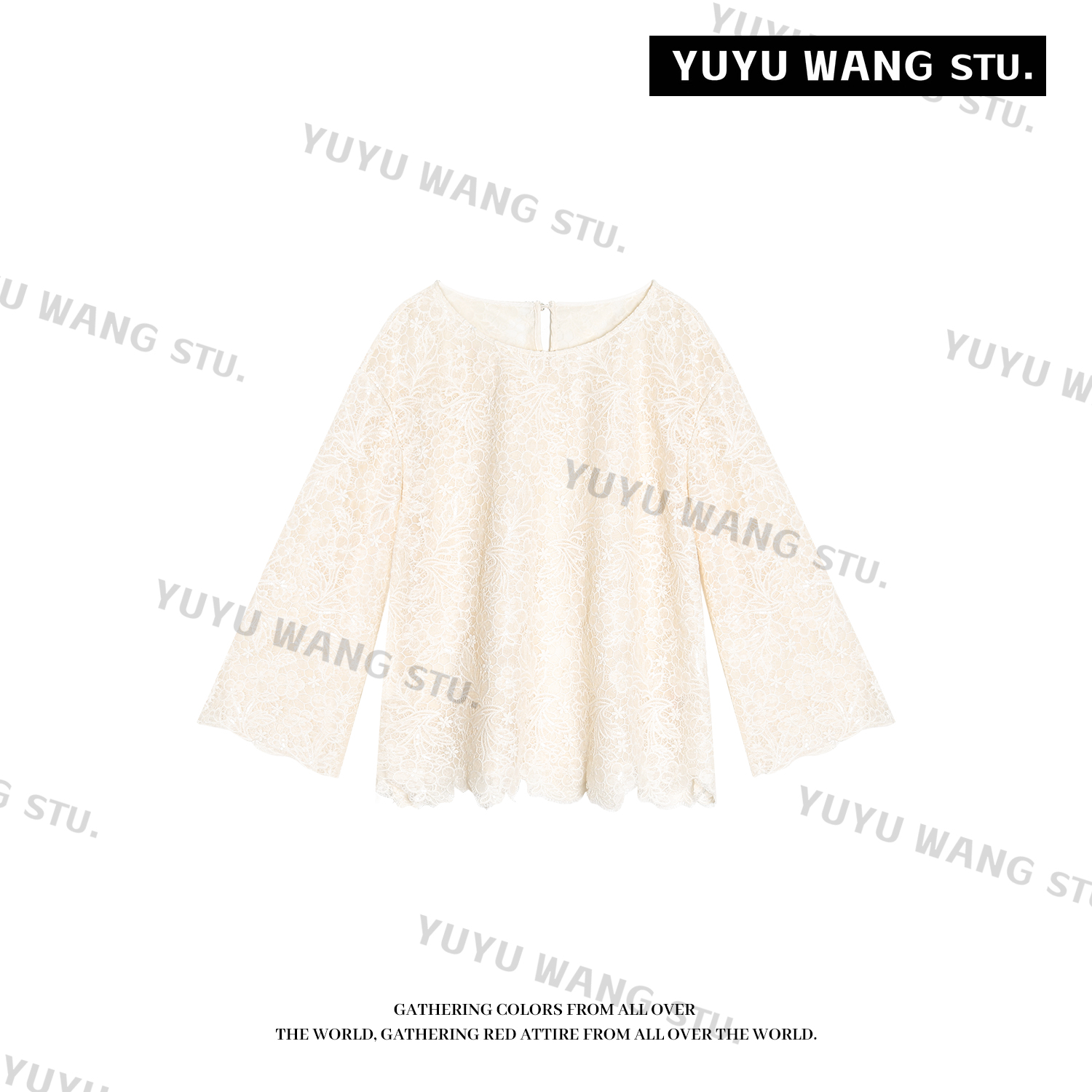 YUYU WANG【玉颜】定制蕾丝工艺衬衫RBZ2FQ173