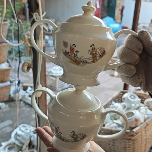 库存微瑕三娘教子两个口失园