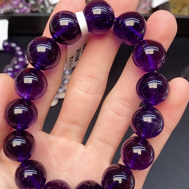 水晶手链未镶嵌8紫水晶14mm