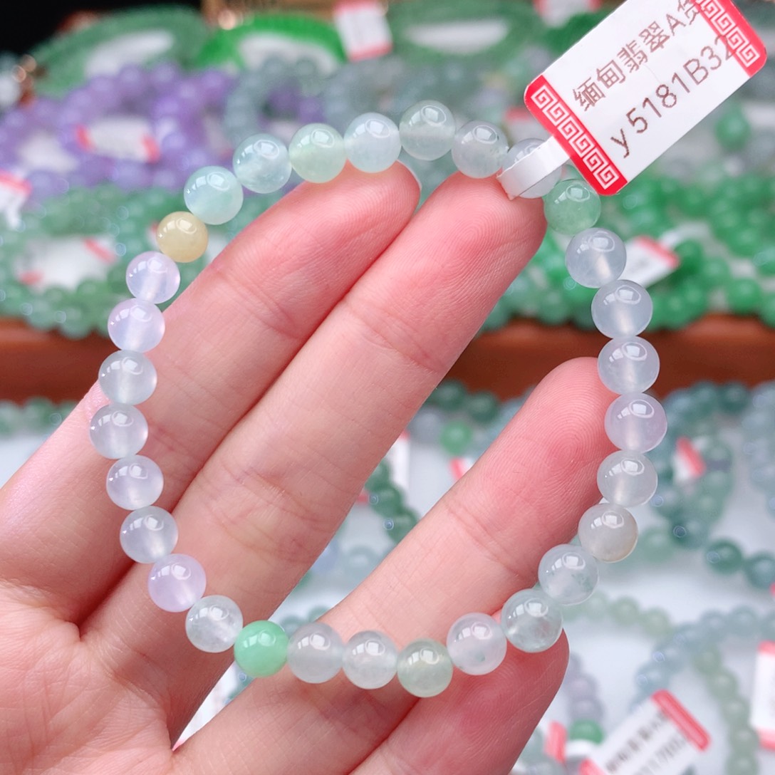 翡翠手链未镶嵌翡翠6mm