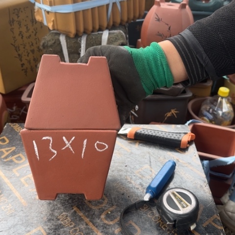 红陶紫砂花盆盆景栽