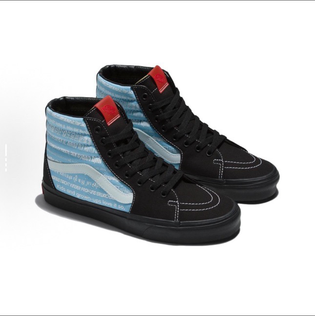 37码 HARIBO x Vans SK8 高帮板鞋 黑蓝 原盒 7NSBML