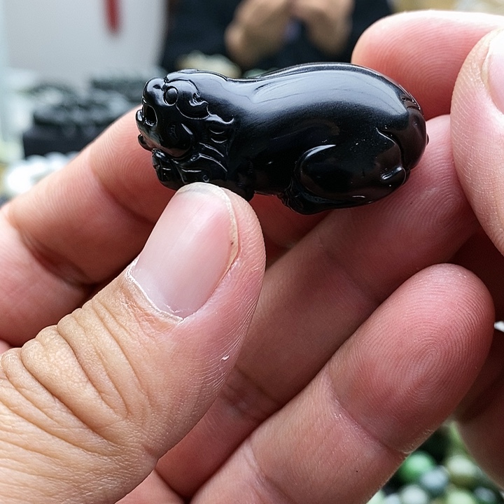 【闪购商品】未镶嵌手链和田玉貔貅墨玉