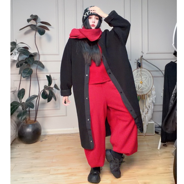 【yue】廓形极简慵懒加厚外套