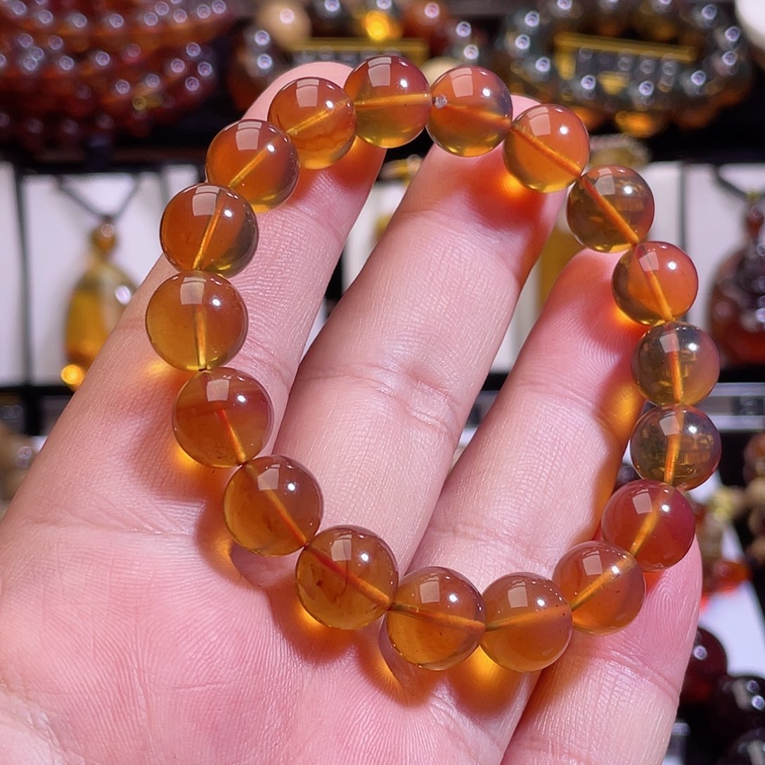 琥珀手链未镶嵌缅甸