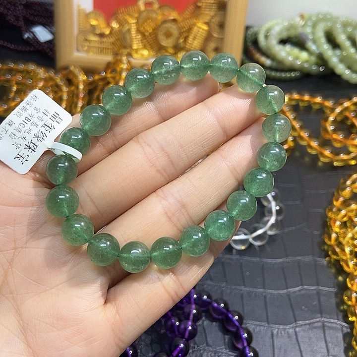 水晶手链未镶嵌绿草莓