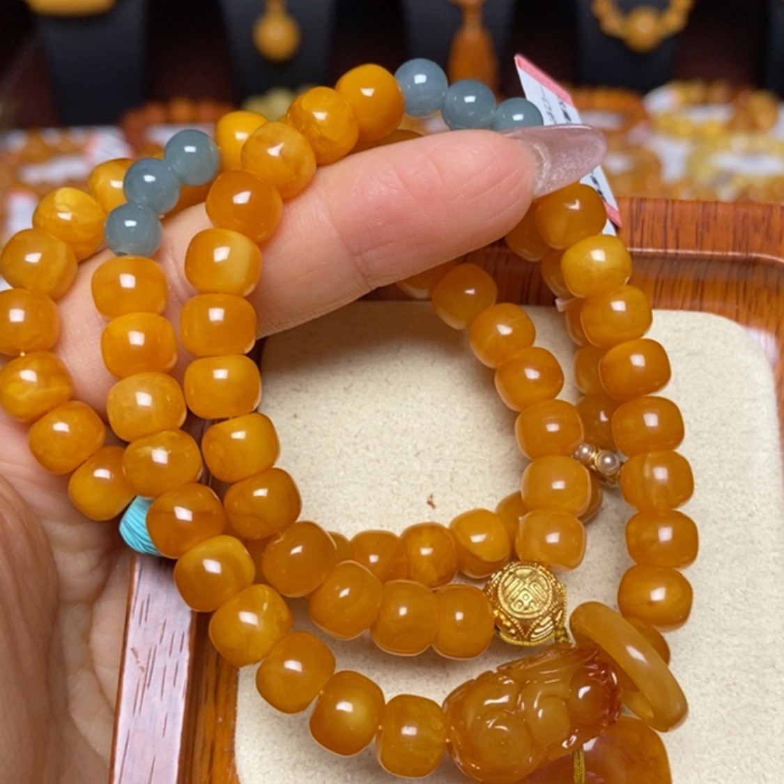 【闪购商品】未镶嵌蜜蜡手链手串