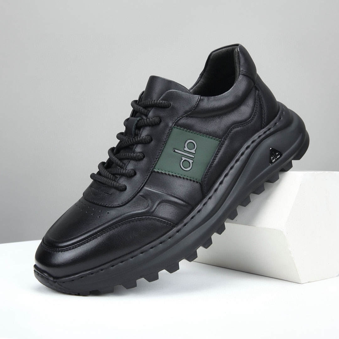 秋季新款真皮透气厚底软底轻便百搭运动休闲皮鞋男士