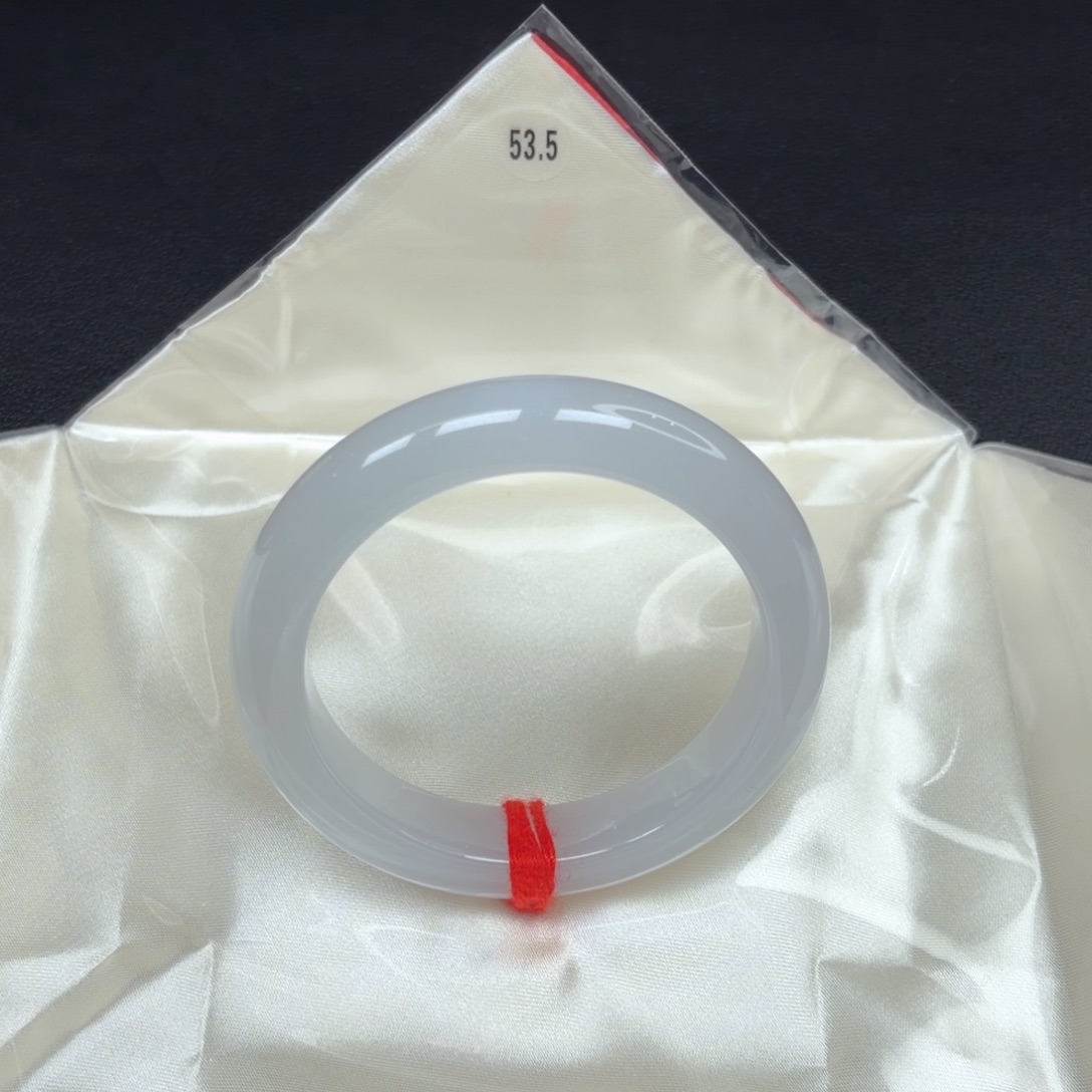 翡翠未镶嵌手镯白月光翡翠手镯