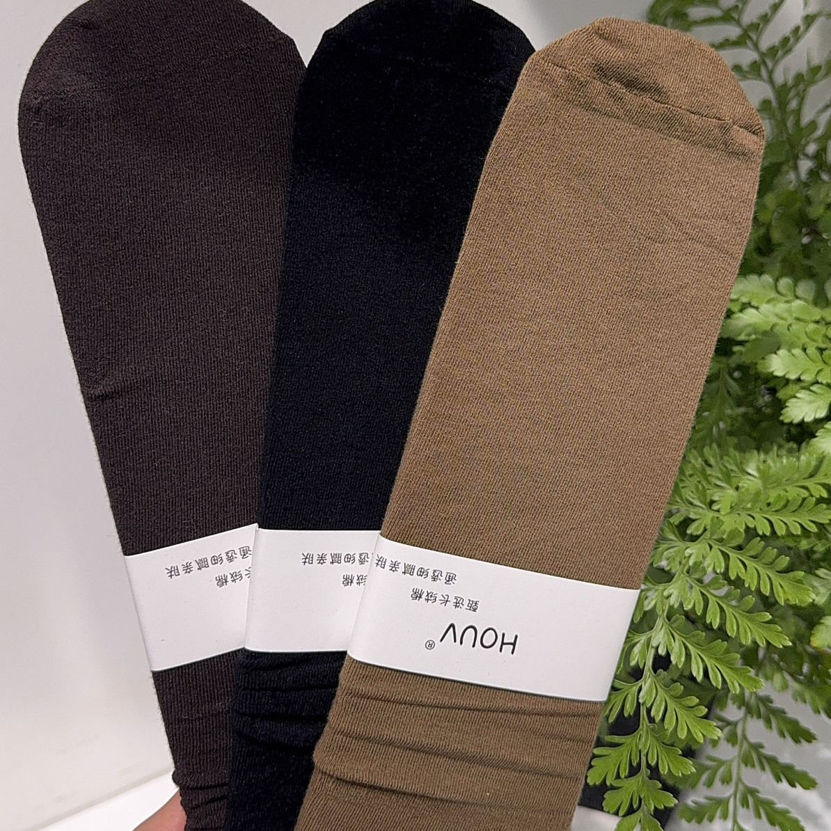 【三双装】日系纯色夏季薄款中筒堆堆袜女款无骨袜子