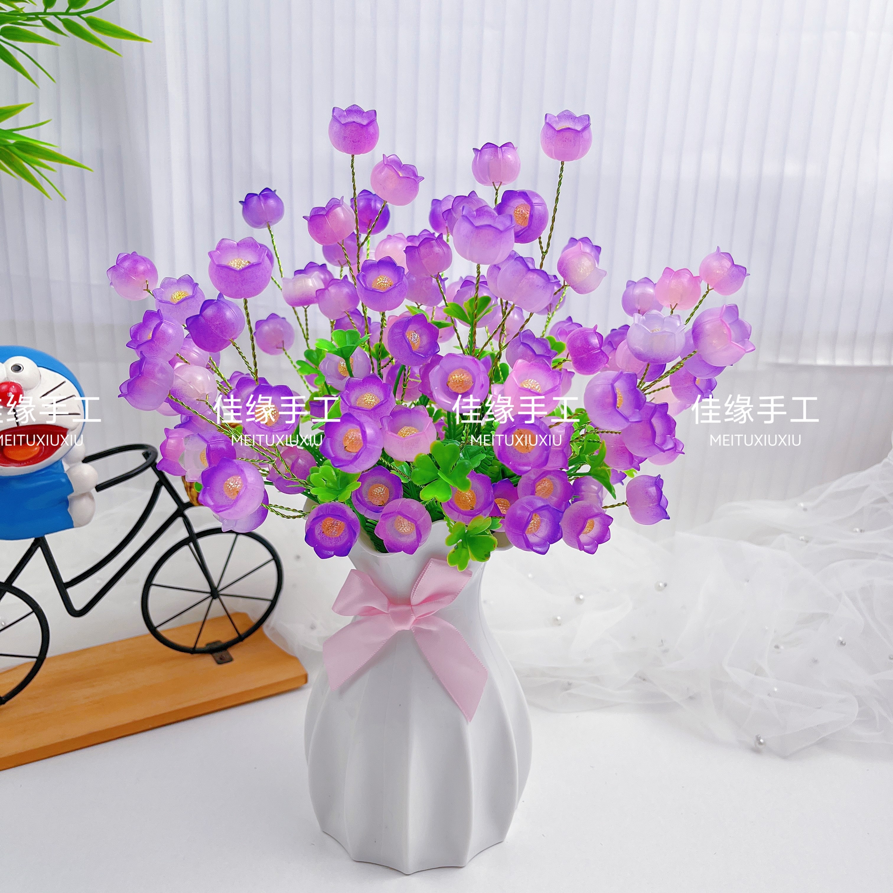 （中秋节特惠）【送花瓶】手工diy风铃花材料包制作新年
