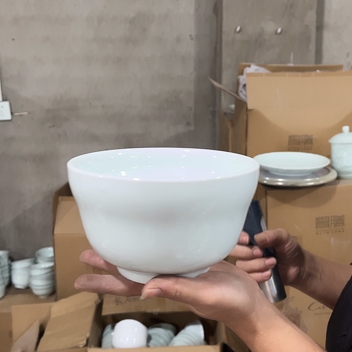 瓷片青瓷6英寸压手面碗两个微瑕包邮