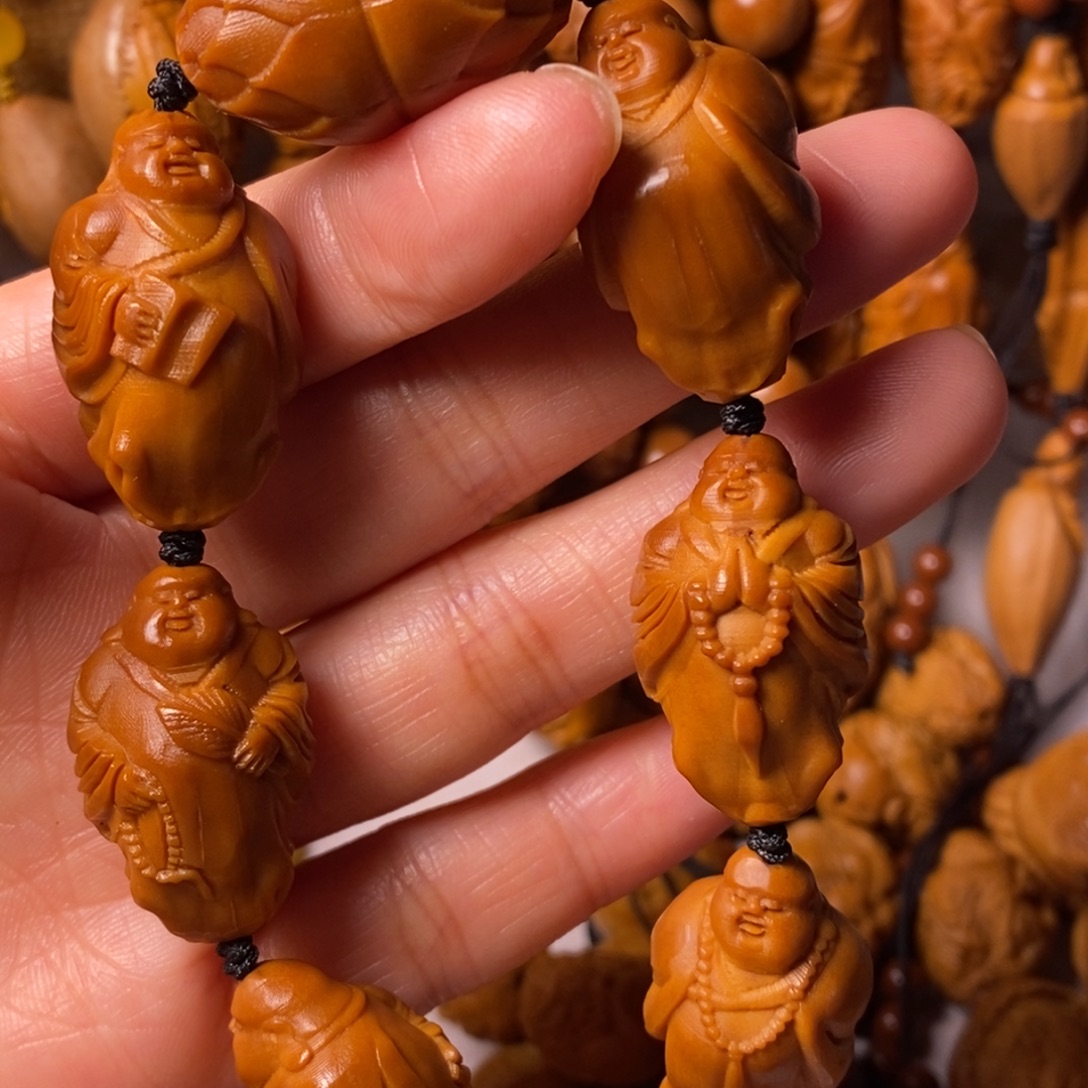 人***。橄榄核手串/手链六合弥勒