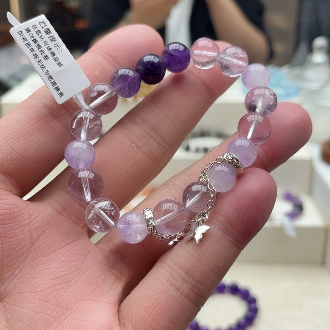 水晶手链未镶嵌10mm原创水晶手串2