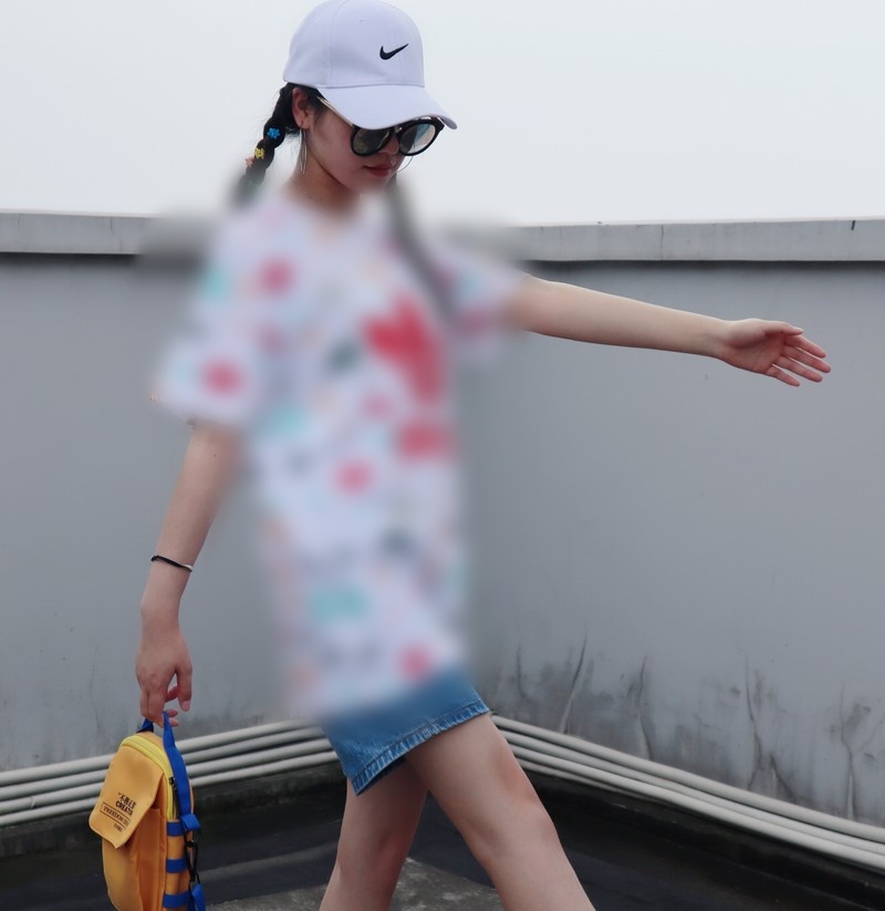 夏季情侣圆领短袖T恤满印