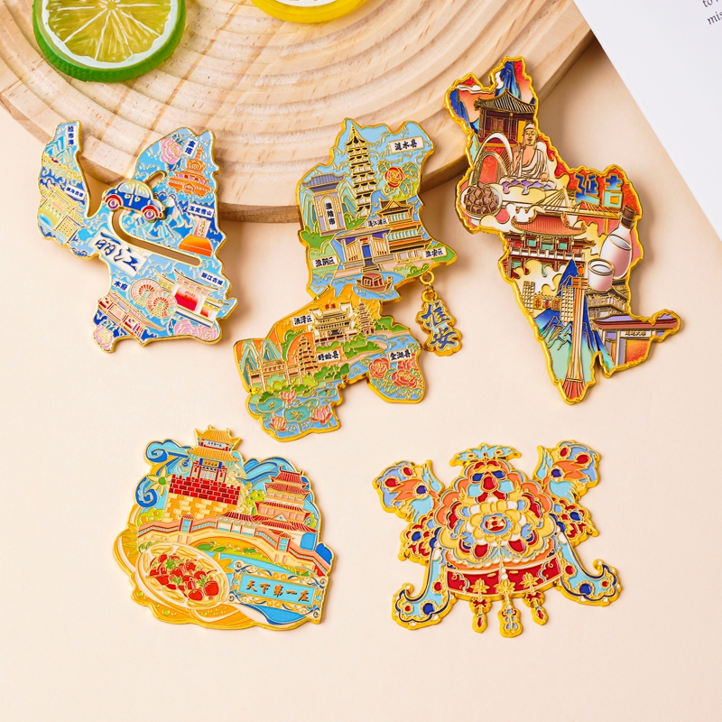 【金属直播拆袋专场】新国潮高品质金属城市文创冰箱贴盲袋对对碰