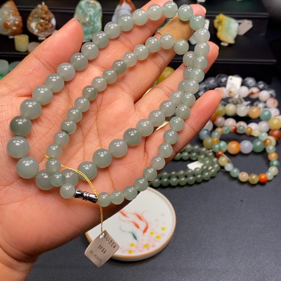 翡翠未镶嵌毛衣链