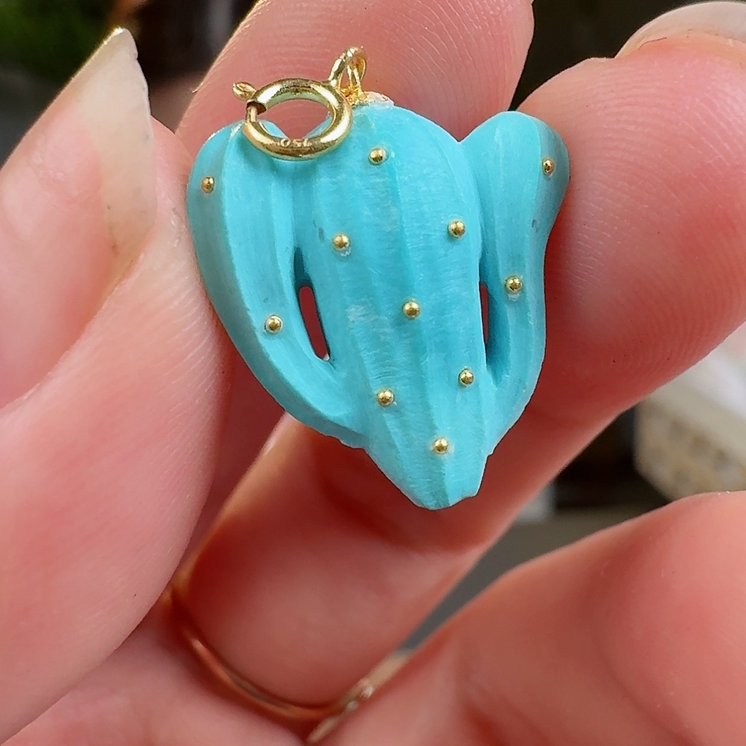 绿松石珠宝奇石18K金镶嵌