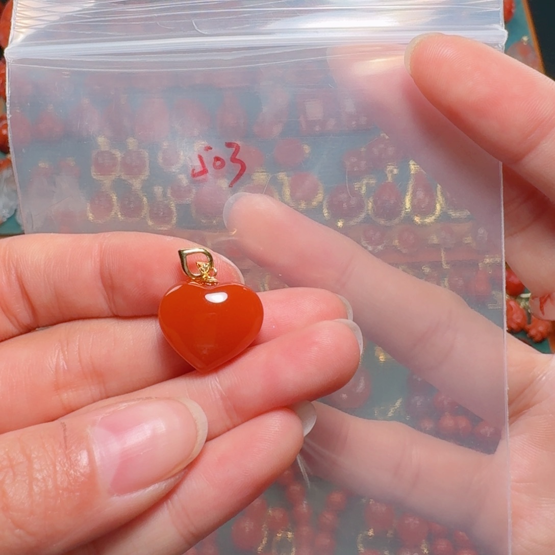 南红玛瑙南红18K金镶嵌