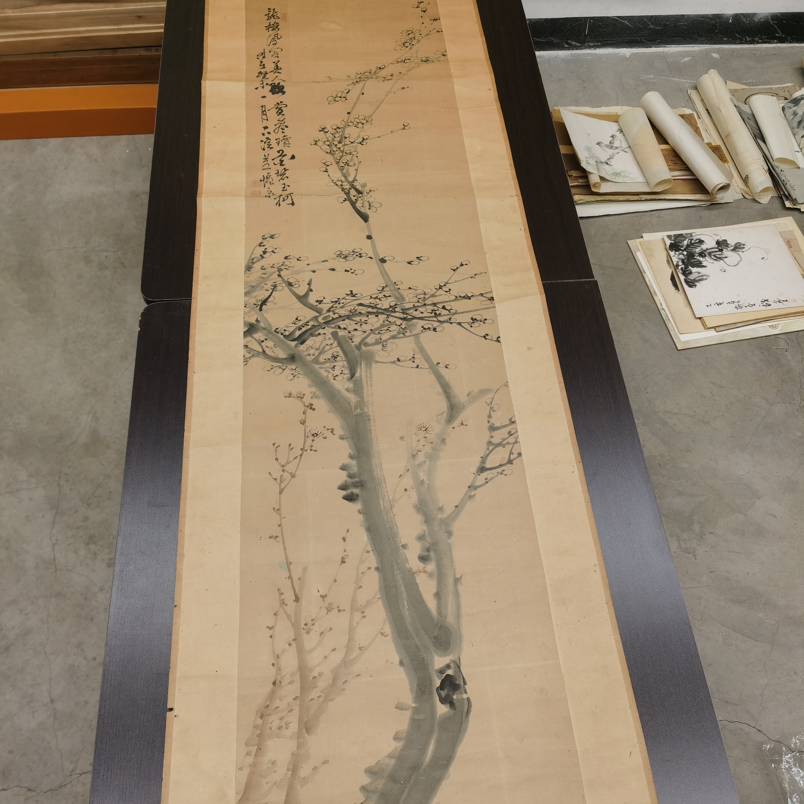 山水画卷轴装饰画适合书房茶楼过道民宿装饰
