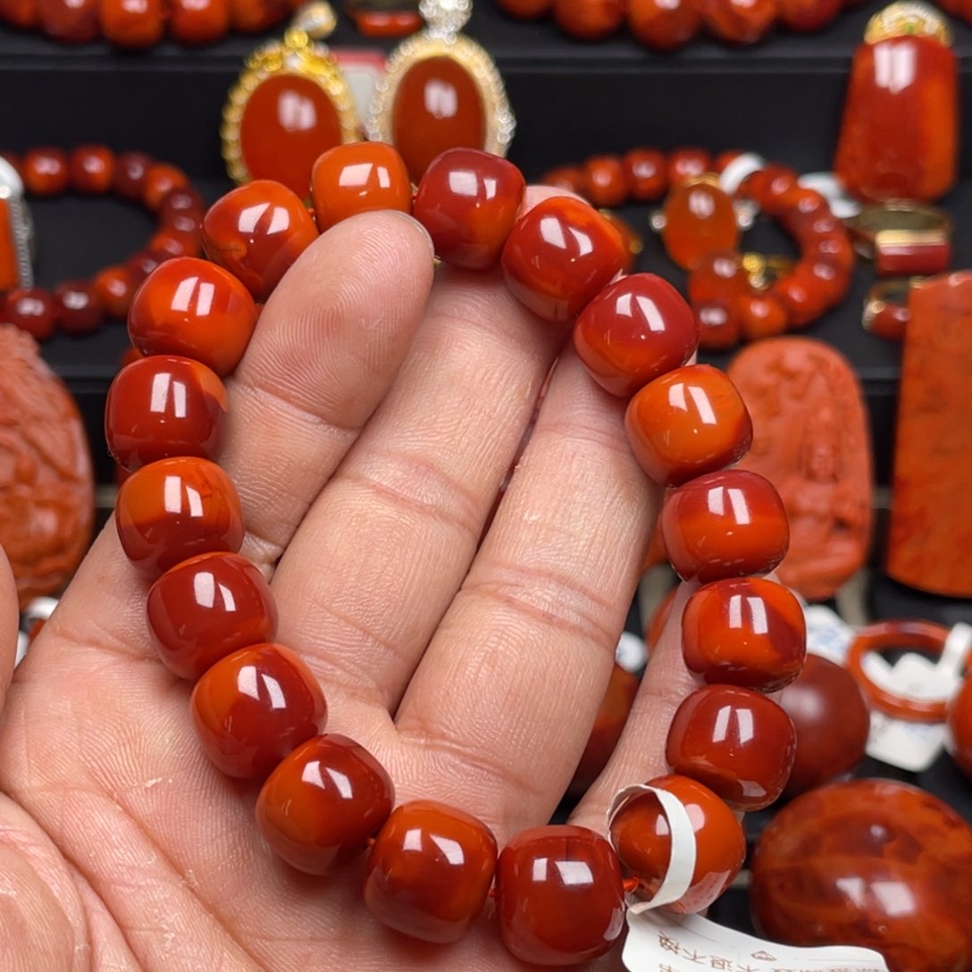 南红玛瑙珠宝奇石未镶嵌单圈12