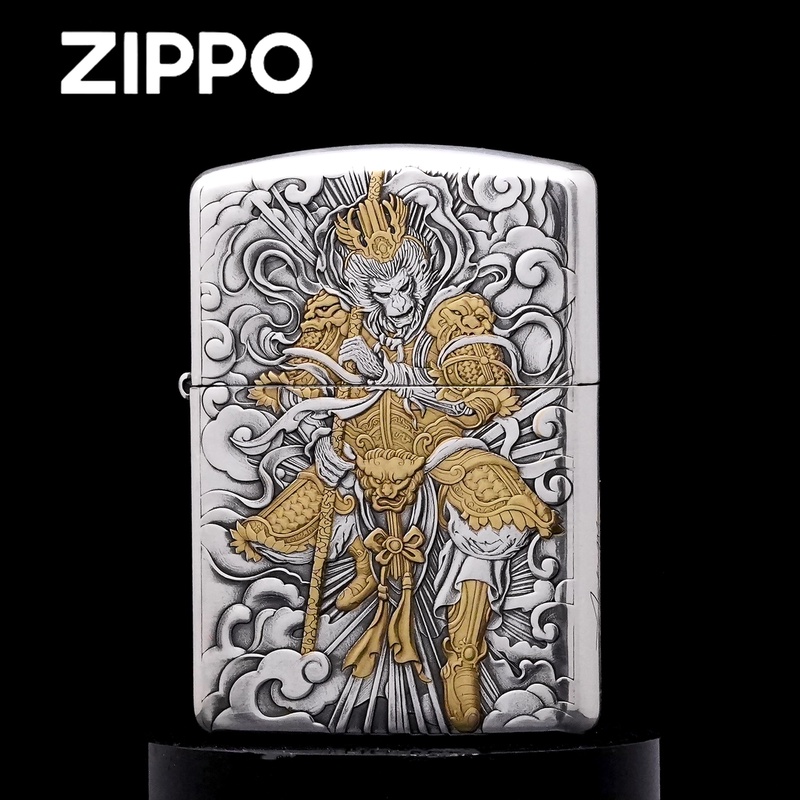 ZIPPO正品打火机/妖月镀银鎏金【黑悟空】悟空二郎神DY9902FD【