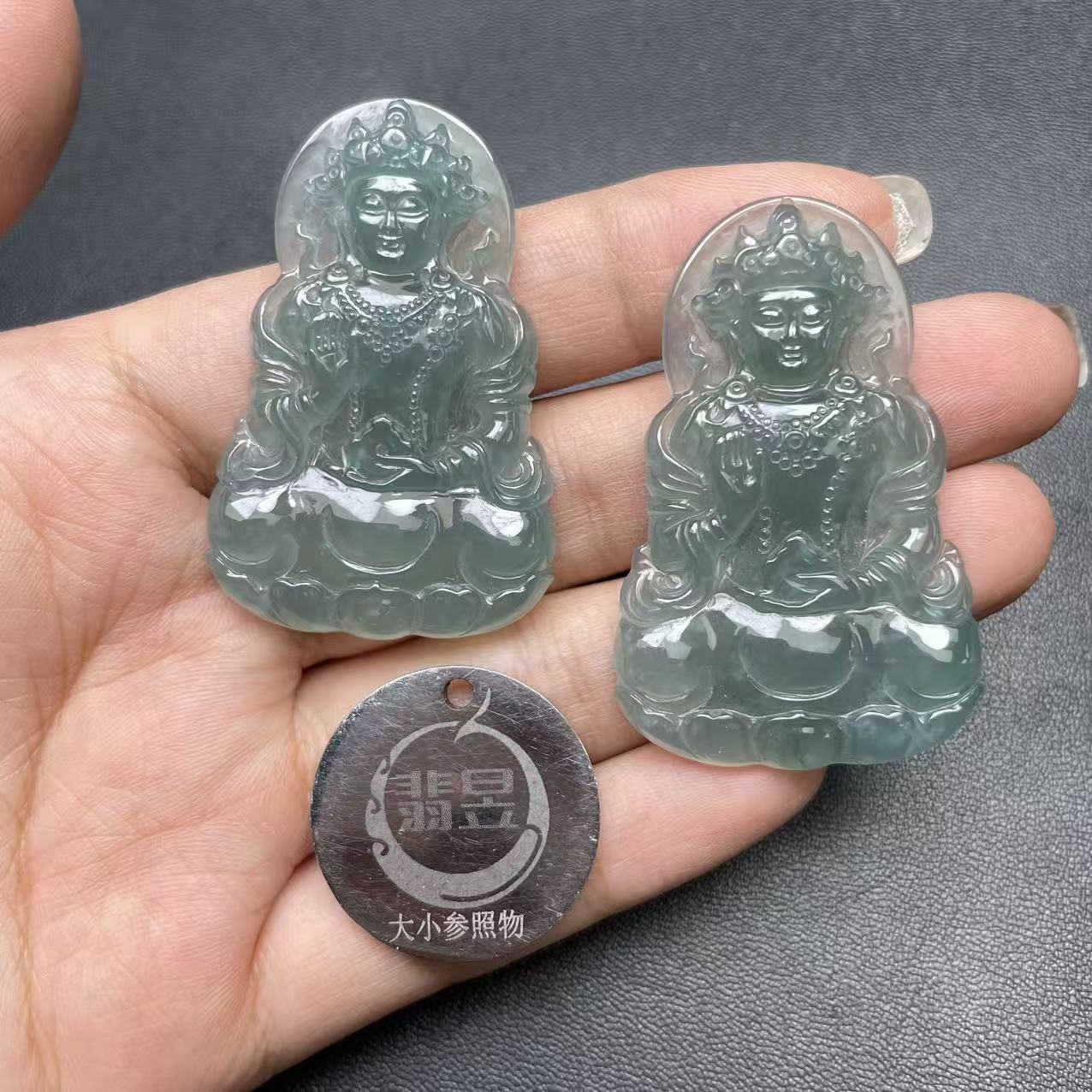 翡昱-N74-61840-天然A货翡翠吊坠绑绳-多样性发其一