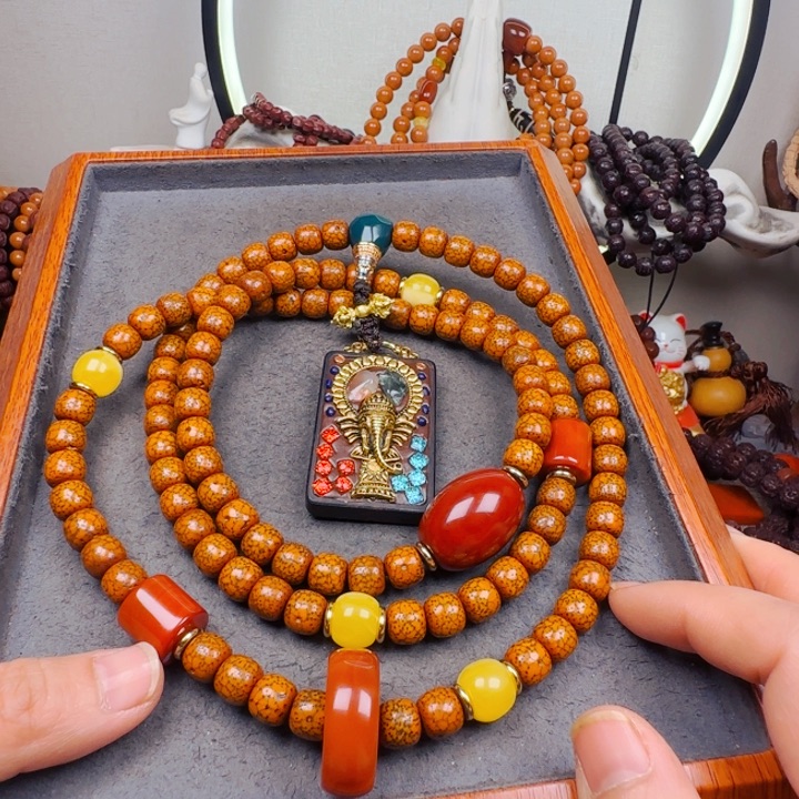 蒲***炳星月菩提吊坠脖挂