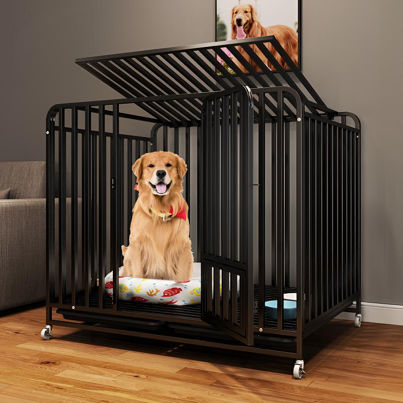 户外中大型犬专用狗笼子加粗金毛边牧阿拉斯加防逃狗窝带厕所狗笼