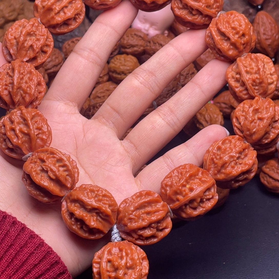 文玩核桃手串小*~龙脊京八棱