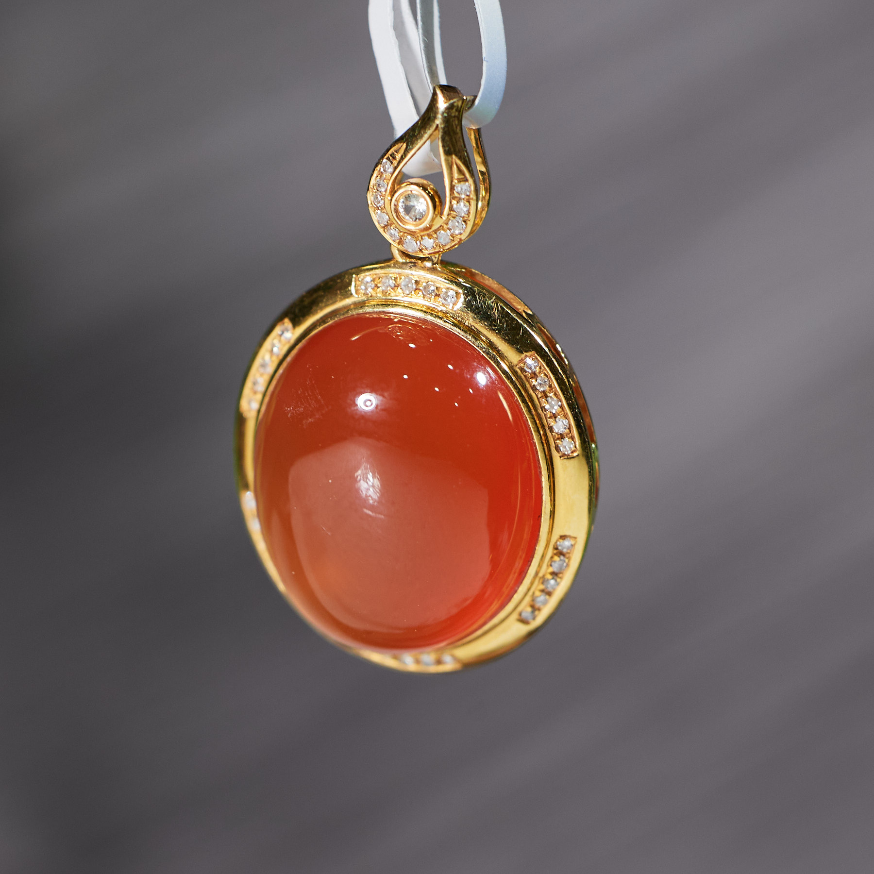 【歪歪】南红吊坠*18K金镶嵌U0994