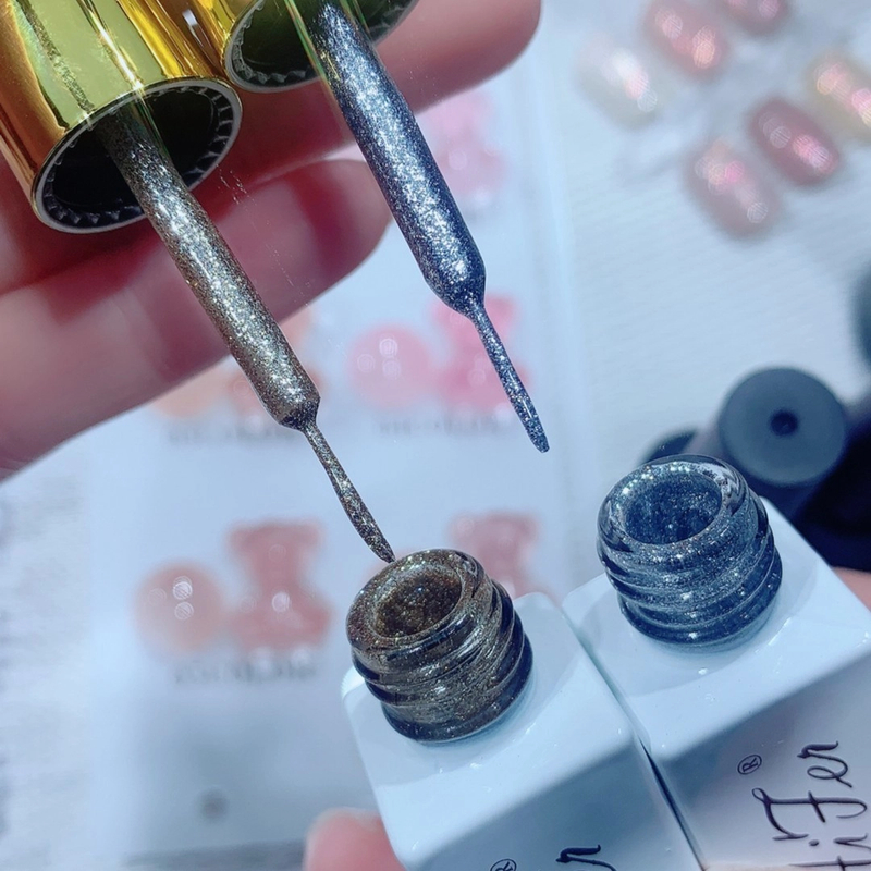 【希妹甄选】美甲金银铂金勾边胶