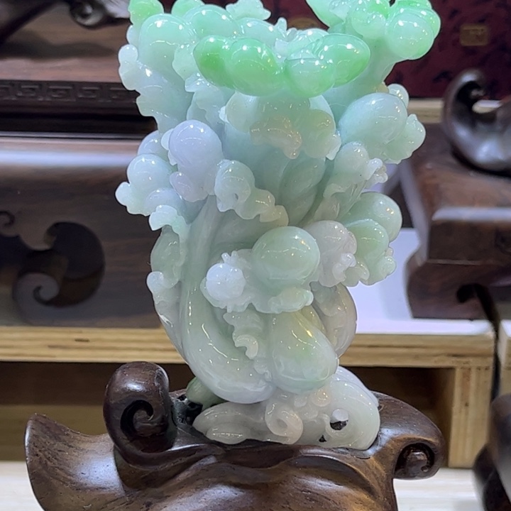 翡翠未镶嵌摆件白菜