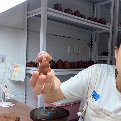 紫砂小猴子茶宠茶宠