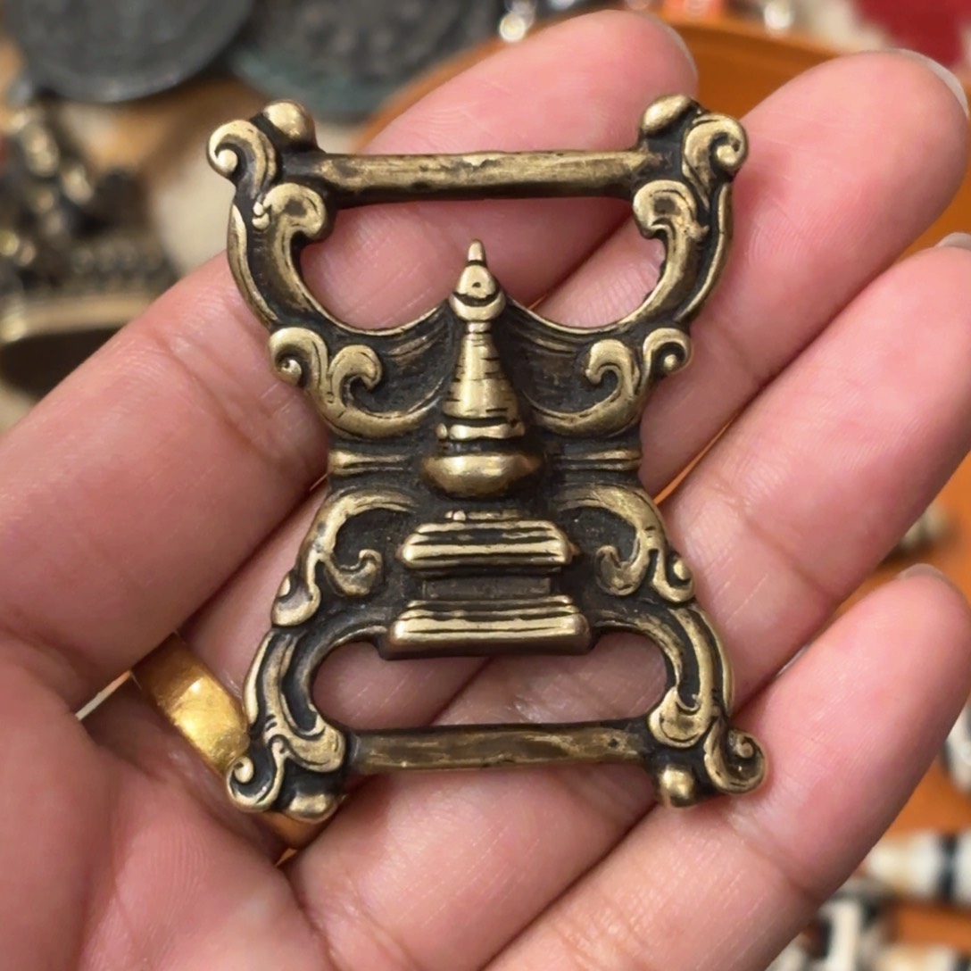 上****）铜星月菩提吊坠项链