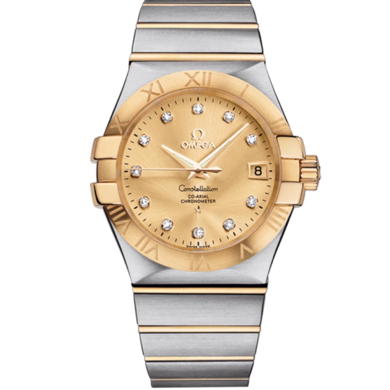 99新 Omega/欧米茄 星座35黄盘内钻  单表