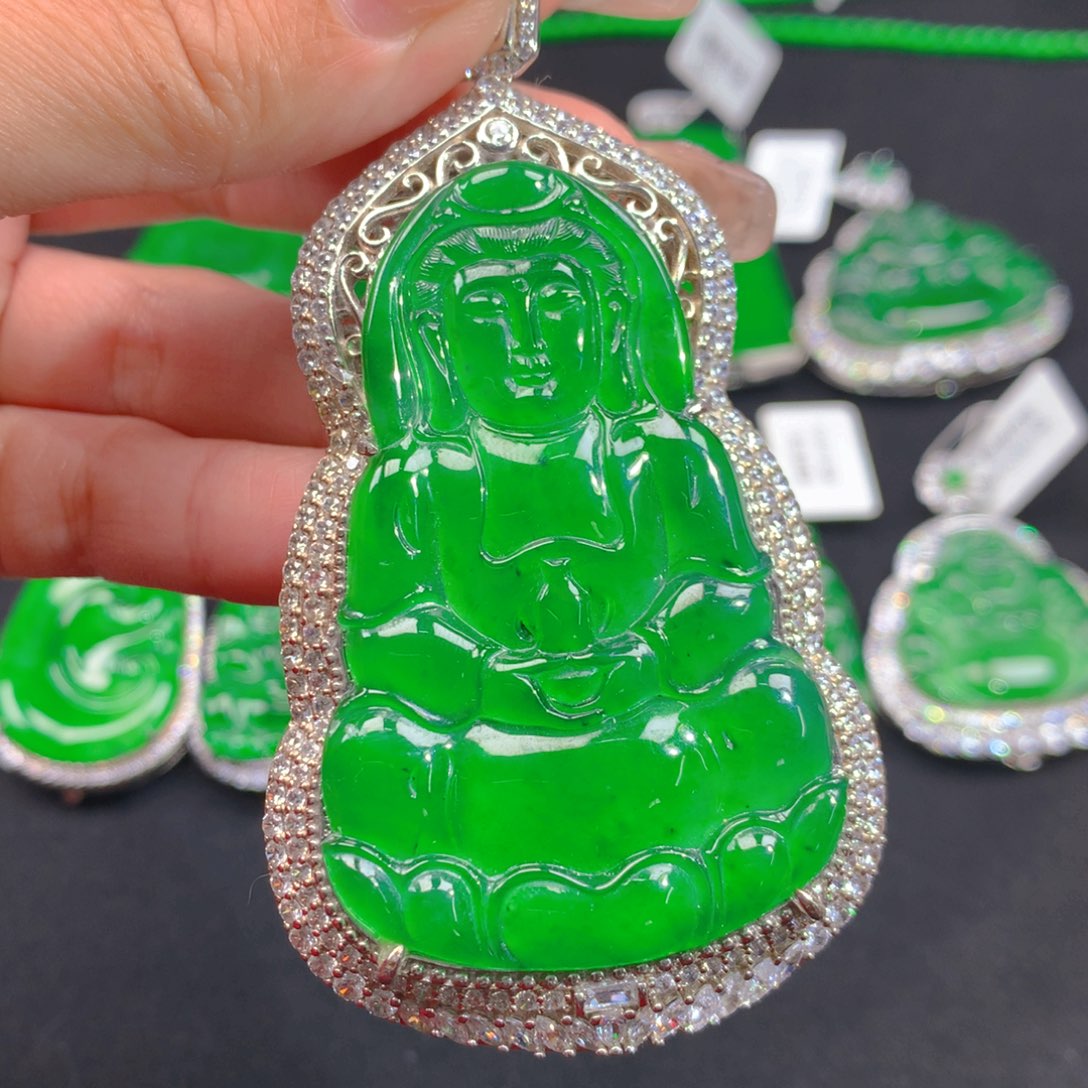 翡翠颈饰银S925镶嵌11111111111