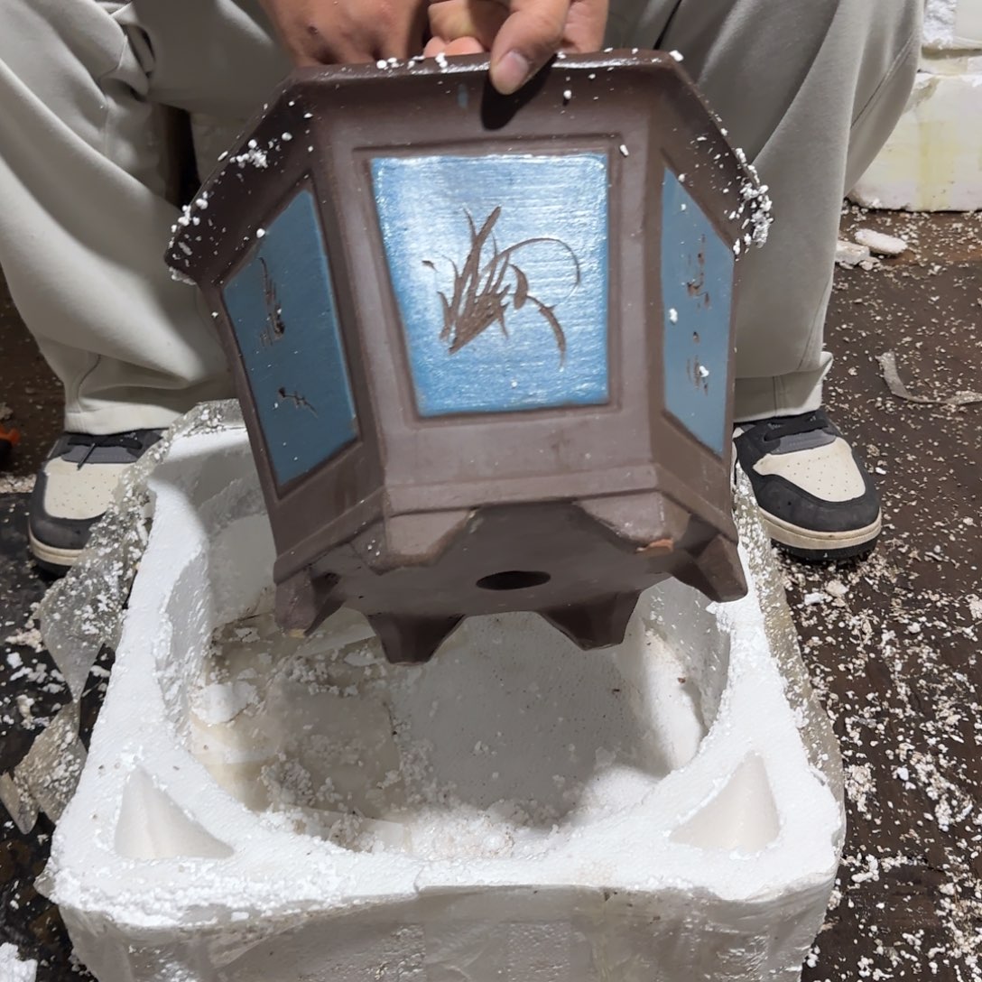 紫砂花盆口径27.23.17口径