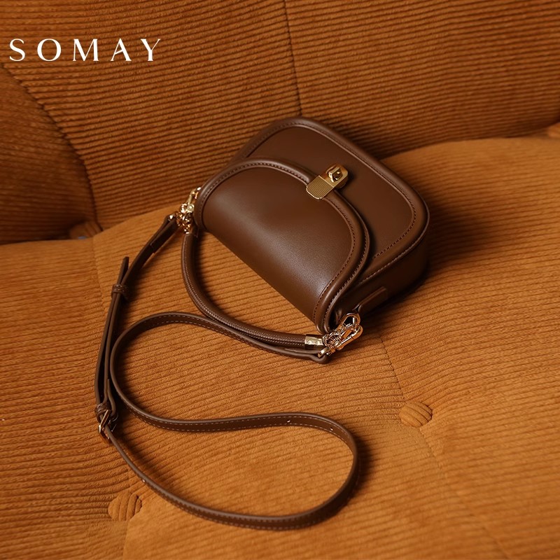 马鞍包包女款爆款2025新款百搭气质单肩斜挎包小众设计手提女包小