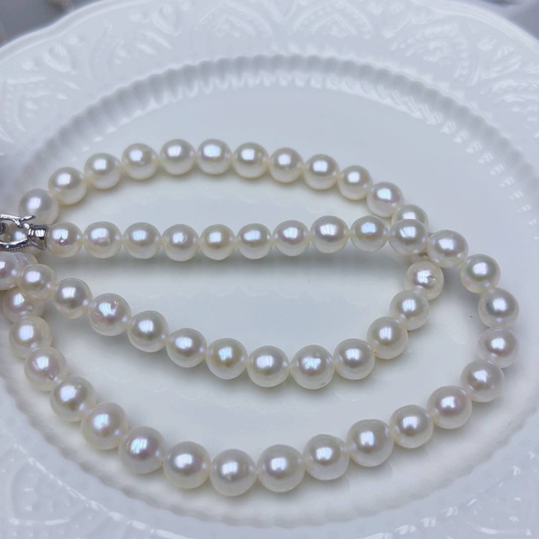 淡水珍珠颈饰银S925镶嵌
